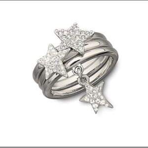 Brand New! Swarovski stackable star rings